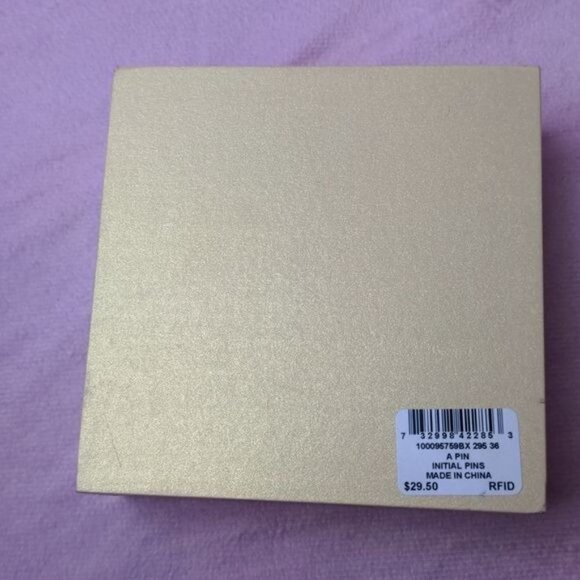 Charter Club Letter A Initial Name  Brooch Pin - Picture 5 of 5